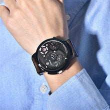 Famous XI30M waterproof Men's Military Luxury Watch Sport Analog Quartz Mens Leather StrapClock Wristwatch EF8