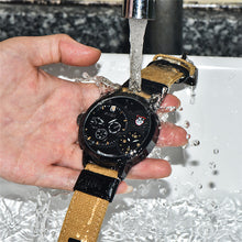 Famous XI30M waterproof Men's Military Luxury Watch Sport Analog Quartz Mens Leather StrapClock Wristwatch EF8