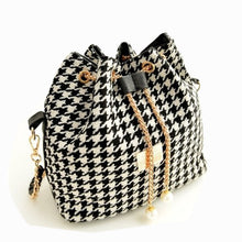 Fashion Women Leather Messenger Bag Houndstooth Luxury Designer Handbags Shoulder Bag bolsos Sac a main Feminina EF8