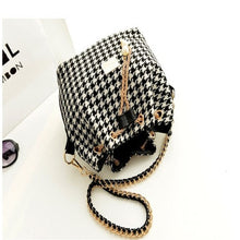 Fashion Women Leather Messenger Bag Houndstooth Luxury Designer Handbags Shoulder Bag bolsos Sac a main Feminina EF8
