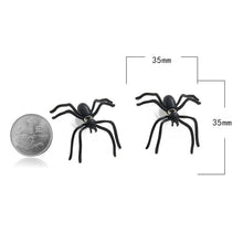 Fashion Exaggerated Gothic Punk Cool 3D Cuff Earring Stereo Black Spider Stud Earrings Animal Harajuku Stud Earrings EF8