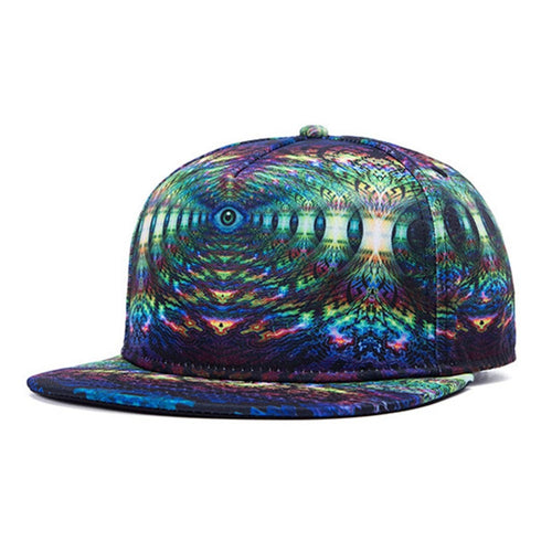 Hats For Men Snapback Hats 3D Eye Pattern Hip-Hop Baseball Cap Retro Bones Hats For Men EF8