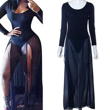Fashion Sexy Design Bodycon Long Sleeves Playsuit Black Elegant Rompers Womens Dress Overalls for Women EF8