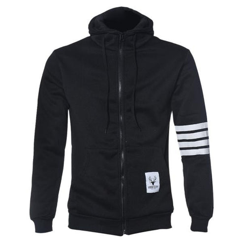 Hoodies Men Fashion Warm Hoodies Casual Zipper Hooded Sweatshirts Suit Hoody Jacket Black White EF8