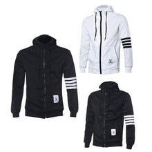 Hoodies Men Fashion Warm Hoodies Casual Zipper Hooded Sweatshirts Suit Hoody Jacket Black White EF8