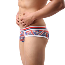 Men Underwear Sexy Low Waist Translucent Triangle Briefs Fashion Printed Breathable Underpants Plus SIZE EF8