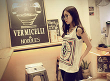 Womens Retro Sleeveless Slim Fitness Blouse T-shirt VTank Tops Girl Cute Tees Ladies Top EF8