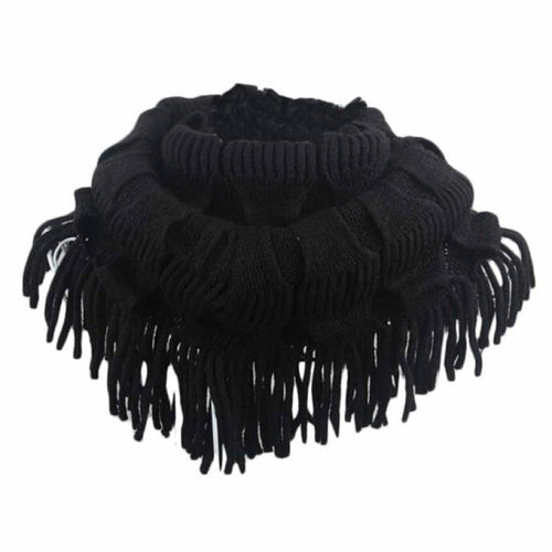 Fashion Women Fashion Infinity Thick Neck Warmer Scarf With Long Fringed Sunshine EF8