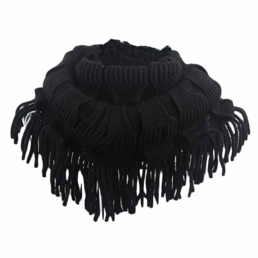 Fashion Women Fashion Infinity Thick Neck Warmer Scarf With Long Fringed Sunshine EF8