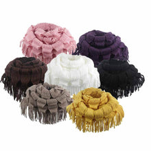 Fashion Women Fashion Infinity Thick Neck Warmer Scarf With Long Fringed Sunshine EF8