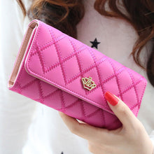 Fashion Lady Women Clutch Wallet Long Purse Quilted Leather Wallet Card Holder Handbag Bags Day Clutches EF8