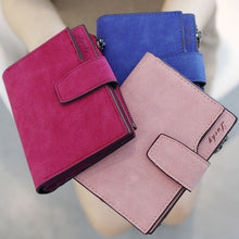 Korea Simple Women Mini Grind Magic Bifold Faux Leather Wallet Credit Card Holder Short Wallet Purse BU EF8