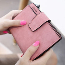 Korea Simple Women Mini Grind Magic Bifold Faux Leather Wallet Credit Card Holder Short Wallet Purse BU EF8