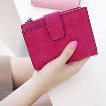 Korea Simple Women Mini Grind Magic Bifold Faux Leather Wallet Credit Card Holder Short Wallet Purse BU EF8