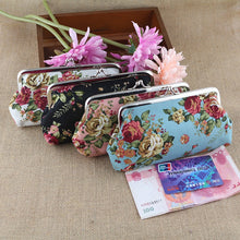 Retro Vintage Flower Print Women Lady Small Wallet Hasp Coin Purse Clutch Girls Clutch Bag EF8