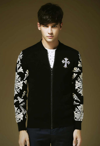 Men Fashion Classics Cotton Weave Jacket Fashion knit Cardigan Coat Man Coats EF8