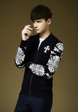 Men Fashion Classics Cotton Weave Jacket Fashion knit Cardigan Coat Man Coats EF8