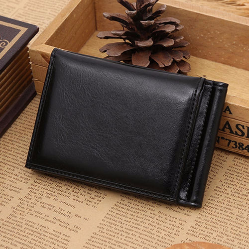 men's PU Leather Card Cash Receipt Holder Organizer Bifold Wallet Purse Business Wallet / EF8