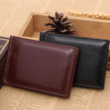 men's PU Leather Card Cash Receipt Holder Organizer Bifold Wallet Purse Business Wallet / EF8