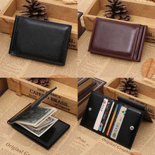 men's PU Leather Card Cash Receipt Holder Organizer Bifold Wallet Purse Business Wallet / EF8