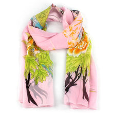 Long Fashion Peacock Plum Print Chiffon Scarf Women Scarves Shawls Desigual foulard cachecol feminino echarpe EF8