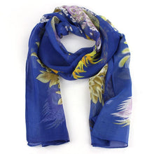 Long Fashion Peacock Plum Print Chiffon Scarf Women Scarves Shawls Desigual foulard cachecol feminino echarpe EF8
