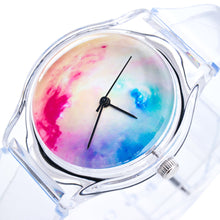 Lovely Kids Watches Star Sky Pattern Quartz Watch Children Students Watch Girls Popular Ssilicone Strap Elegant Wristwatch EF8