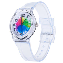 Lovely Kids Watches Star Sky Pattern Quartz Watch Children Students Watch Girls Popular Ssilicone Strap Elegant Wristwatch EF8