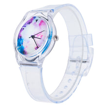 Lovely Kids Watches Star Sky Pattern Quartz Watch Children Students Watch Girls Popular Ssilicone Strap Elegant Wristwatch EF8