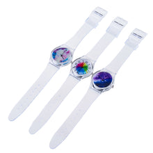 Lovely Kids Watches Star Sky Pattern Quartz Watch Children Students Watch Girls Popular Ssilicone Strap Elegant Wristwatch EF8