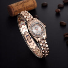 Luxury Rhinestone Bracelet Quartz Watch Women Fashion Rose Gold Watch Women Wrist Watches Hour Relogio Feminino EF8