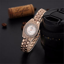 Luxury Rhinestone Bracelet Quartz Watch Women Fashion Rose Gold Watch Women Wrist Watches Hour Relogio Feminino EF8