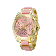 Luxury Watches Women Geneva Quartz Analog Wristwatch Golden Band Roman Numerals Dial Watch Relogio Feminino 10 Color EF8