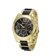 Luxury Watches Women Geneva Quartz Analog Wristwatch Golden Band Roman Numerals Dial Watch Relogio Feminino 10 Color EF8