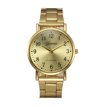 Luxury Fashion Women Man Glod Crystal Stainless Steel Analog Quartz Wrist Watch Reloj Geneva Wrist watch woman EF8