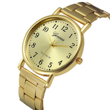 Luxury Fashion Women Man Glod Crystal Stainless Steel Analog Quartz Wrist Watch Reloj Geneva Wrist watch woman EF8