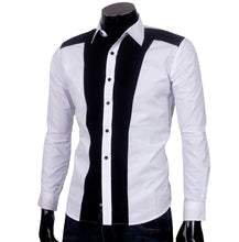 Mens Slim fit Fashion Famous Design Business Mens Casual Long Sleeve Slim Tops turndown collar Shirt Quality 2 Colors EF8