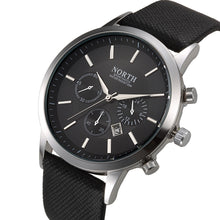 Mens Watches NORTH Luxury Casual Military Quartz Sports Wristwatch Leather StrapClock watch relogio masculino EF8