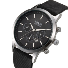 Mens Watches NORTH Luxury Casual Military Quartz Sports Wristwatch Leather StrapClock watch relogio masculino EF8
