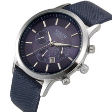 Mens Watches NORTH Luxury Casual Military Quartz Sports Wristwatch Leather StrapClock watch relogio masculino EF8