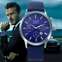 Mens Watches NORTH Luxury Casual Military Quartz Sports Wristwatch Leather StrapClock watch relogio masculino EF8
