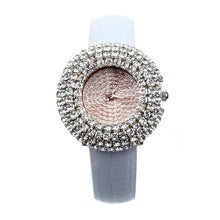 Fashion Women Watches Luxury Leather Diamond Rhinestone Quartz Wrist Watches EF8