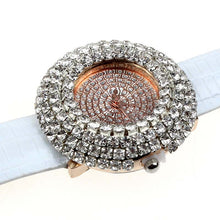 Fashion Women Watches Luxury Leather Diamond Rhinestone Quartz Wrist Watches EF8