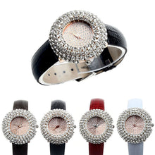 Fashion Women Watches Luxury Leather Diamond Rhinestone Quartz Wrist Watches EF8