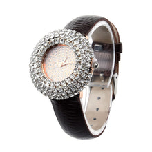 Fashion Women Watches Luxury Leather Diamond Rhinestone Quartz Wrist Watches EF8