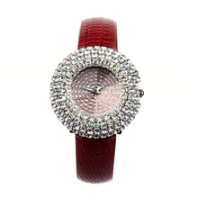 Fashion Women Watches Luxury Leather Diamond Rhinestone Quartz Wrist Watches EF8