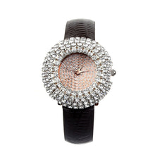 Fashion Women Watches Luxury Leather Diamond Rhinestone Quartz Wrist Watches EF8