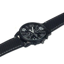 Luxury Men Stainless Steel Sports Watches Analog Quartz Wristwatches rubber strap relogio masculino EF8