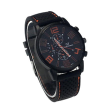 Luxury Men Stainless Steel Sports Watches Analog Quartz Wristwatches rubber strap relogio masculino EF8