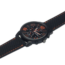 Luxury Men Stainless Steel Sports Watches Analog Quartz Wristwatches rubber strap relogio masculino EF8